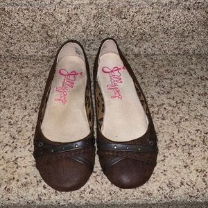 Jelly pop brown flats
